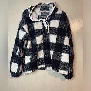 NWT loft women’s Buffalo plaid jacket size L Fall cozy farmhouse shacket granola